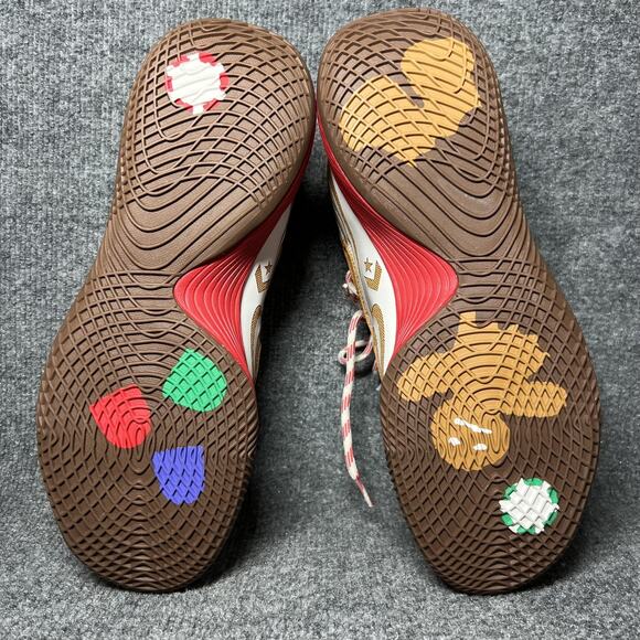 Converse Basketball Shoes Mens Size 11 Tan White Red Air Zoom A09256C Multicolor - Picture 7 of 9